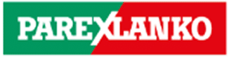 Logo PAREXLANKO - Vert et Rouge Officiel Logo de la marque PAREXLANKO avec le texte blanc sur un fond divisé en diagonal, vert à gauche et rouge à droite.